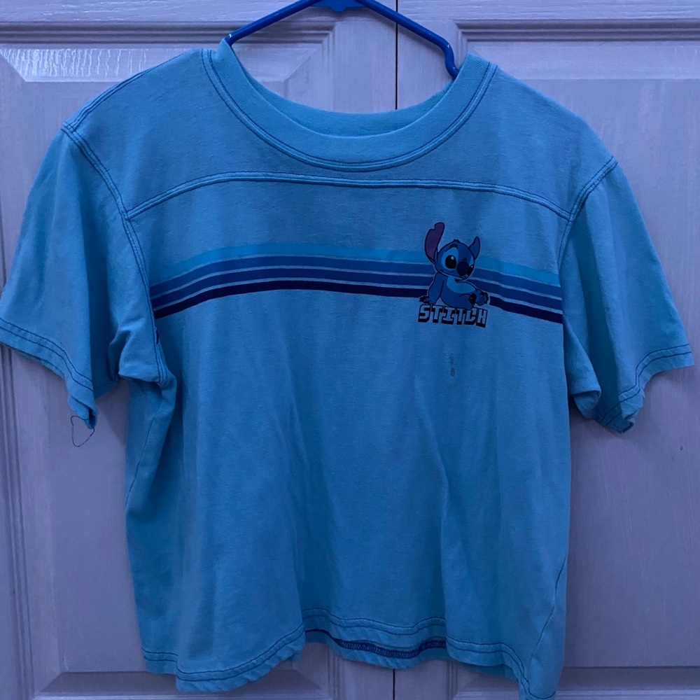 blue disney stitch shirt